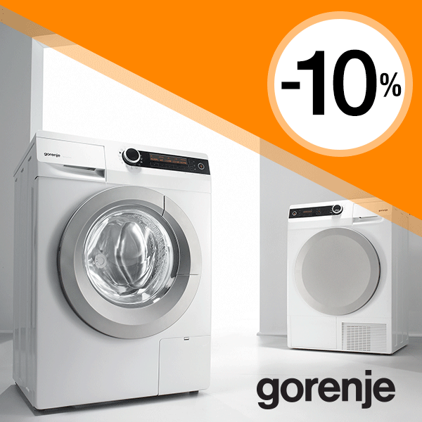 Iskoristi priliku za uštedu: -10% Gorenje veš mašine i sušare