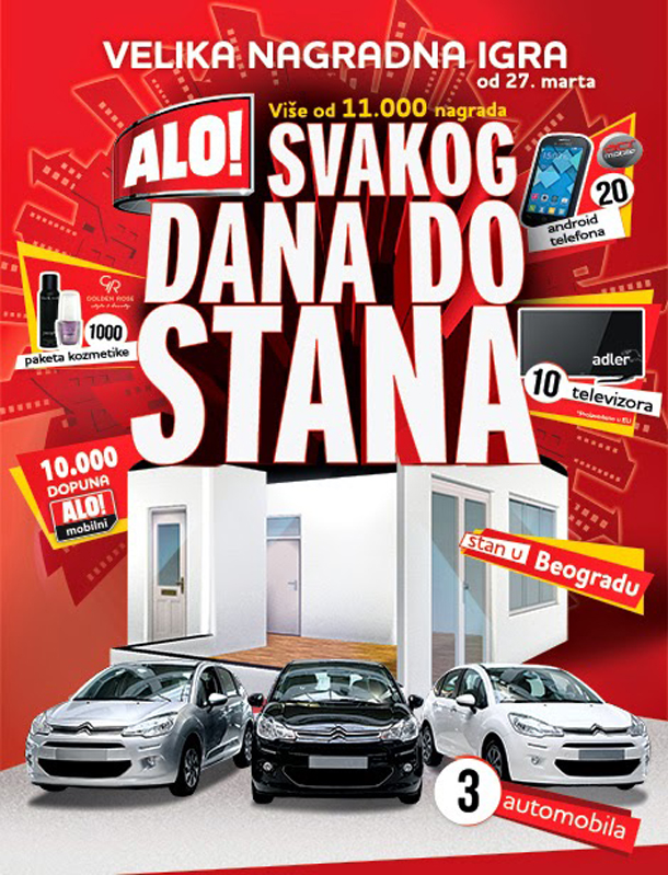 Velika Alo! nagradna igra - svakog dana do stana!