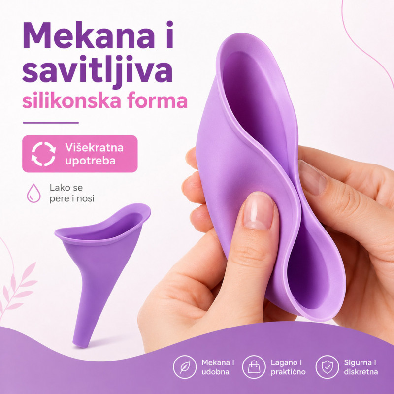 Prenosivi ženski urinal – diskretno rešenje za putovanja i javne toalete