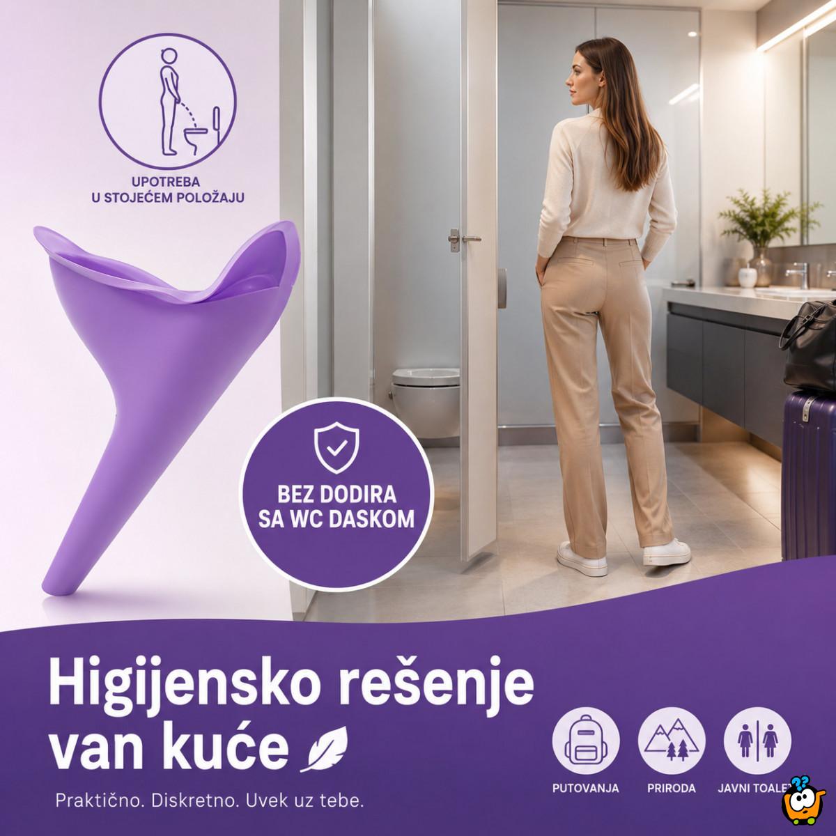Prenosivi ženski urinal – diskretno rešenje za putovanja i javne toalete
