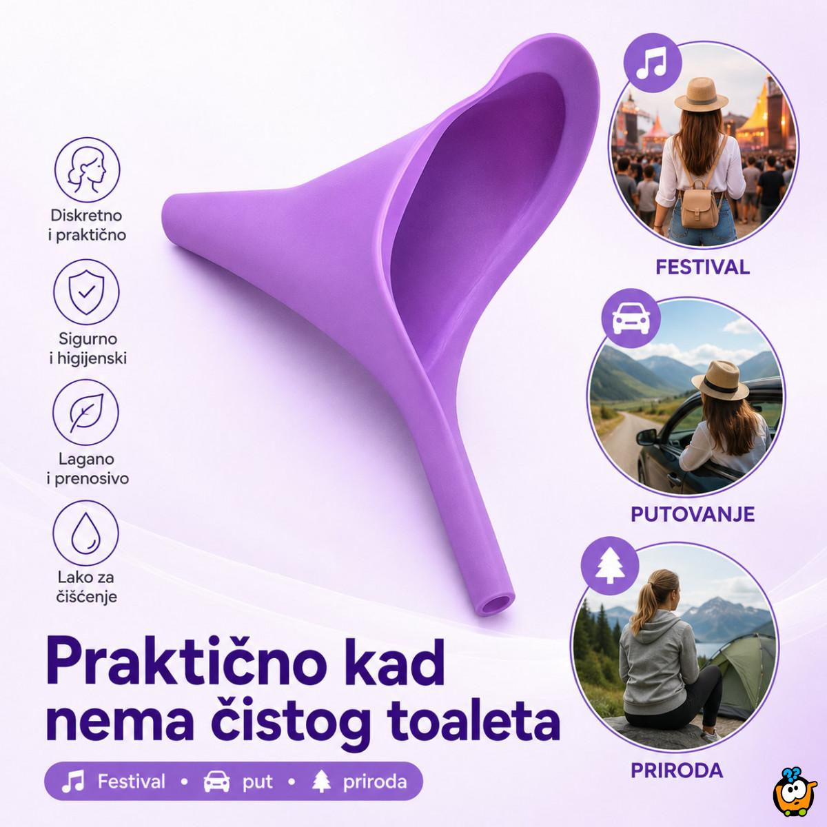 Prenosivi ženski urinal – diskretno rešenje za putovanja i javne toalete