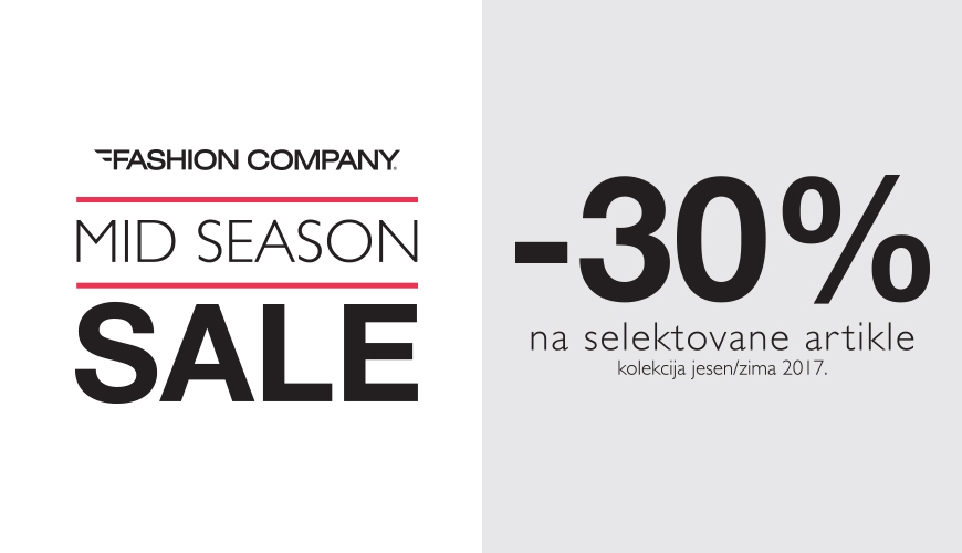 MID SEASON SALE U FASHION COMPANY PRODAVNICAMA