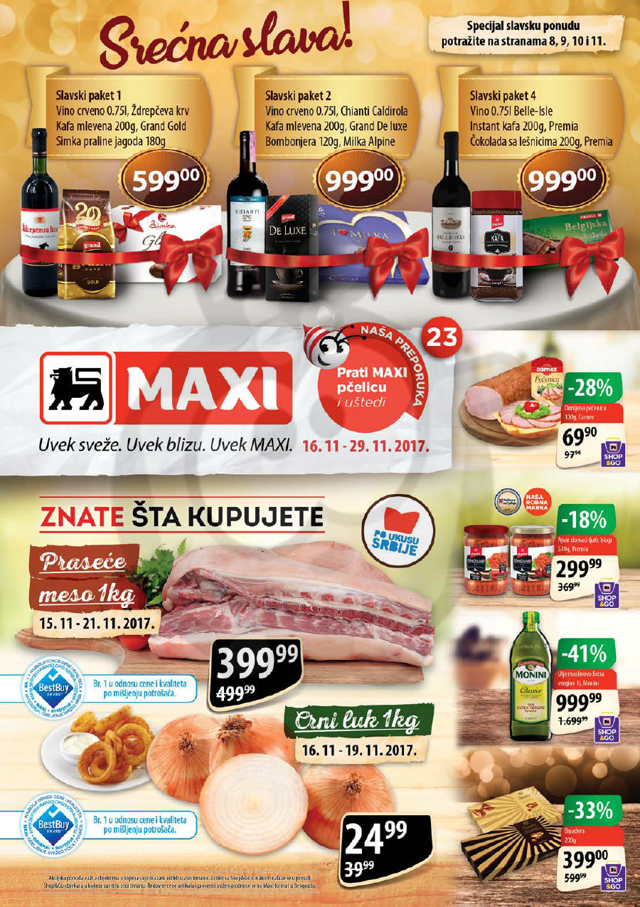 Maxi Katalog Akcija 16.11. - 29.11.2017. | Kuda u Kupovinu