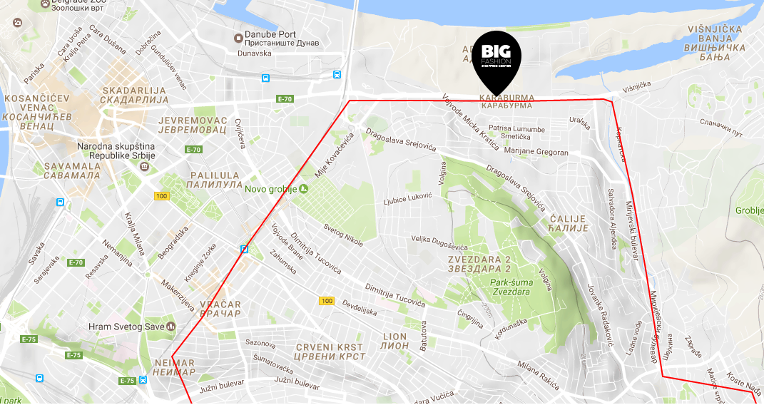 mapa karaburma beograd USKORO! Šoping centar Big Fashion na Karaburmi! Spisak prodavnica  mapa karaburma beograd