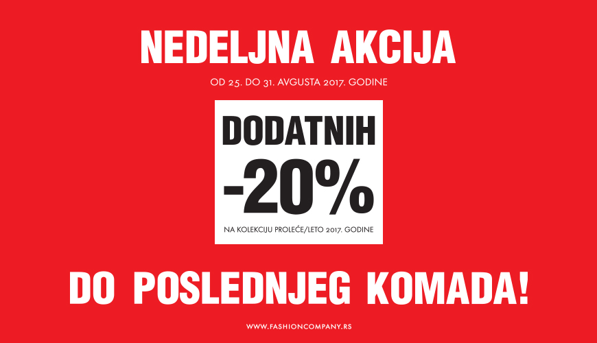 Nedeljna akcija DO POSLEDNJEG KOMADA