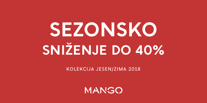 MANGO SEZONSKO SNIŽENJE DO 40%