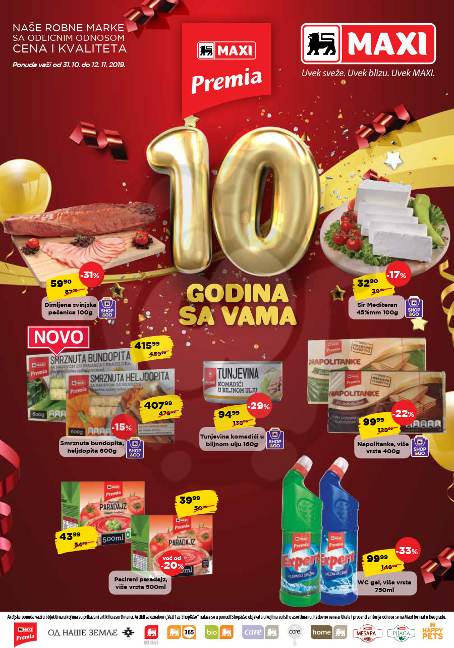 Maxi Katalog Akcija Premia Proizvodi 31.10. 12.11.2019. Kuda u Kupovinu