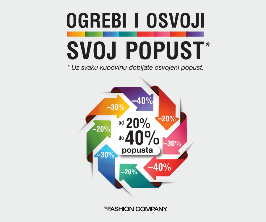 OGREBI & OSVOJI POPUST u Fashion Company radnjama