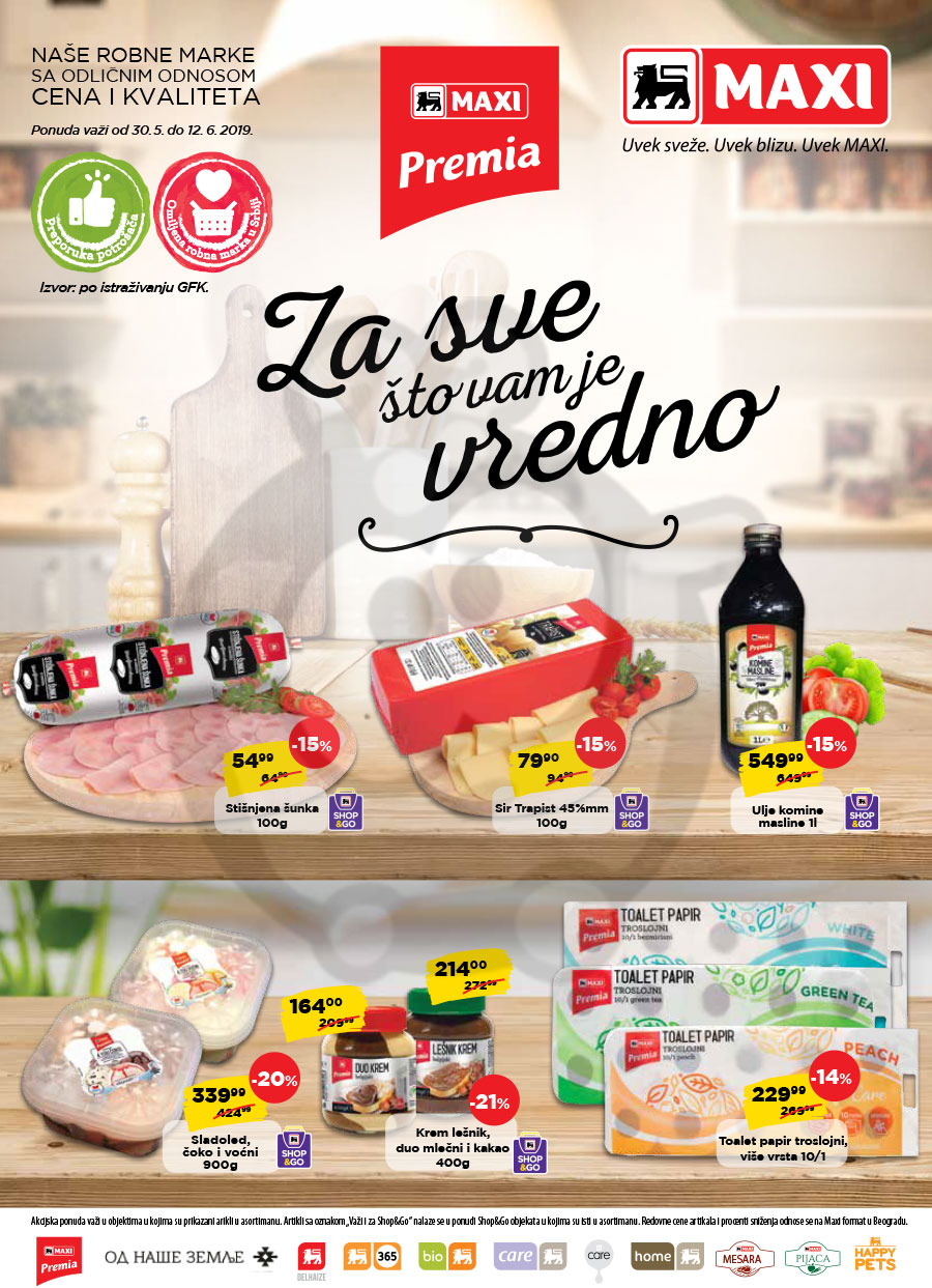 Maxi Katalog Akcija Premia Proizvodi 30.05. 12.06.2019. Kuda u Kupovinu
