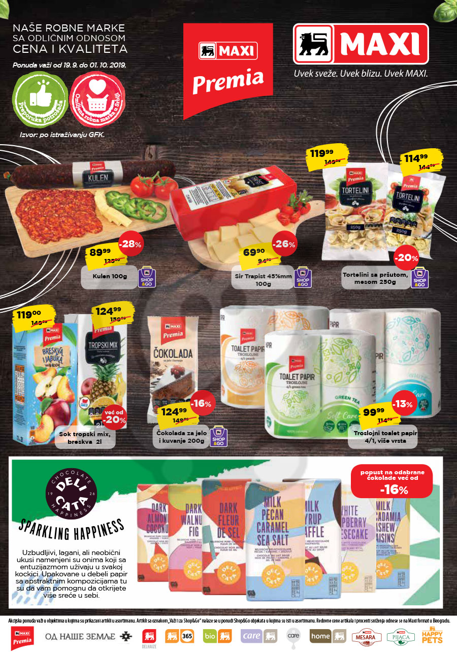 Maxi Katalog Akcija Premia Proizvodi 19.09. 01.10.2019. Kuda u Kupovinu
