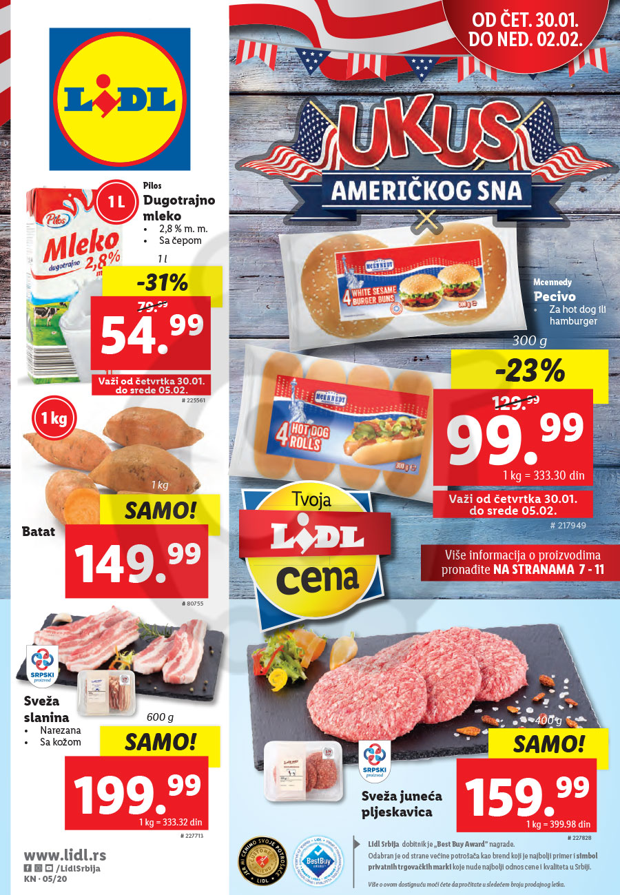 LIDL SRBIJA Katalog Akcija 30.01. - 05.02.2020. | Kuda u Kupovinu