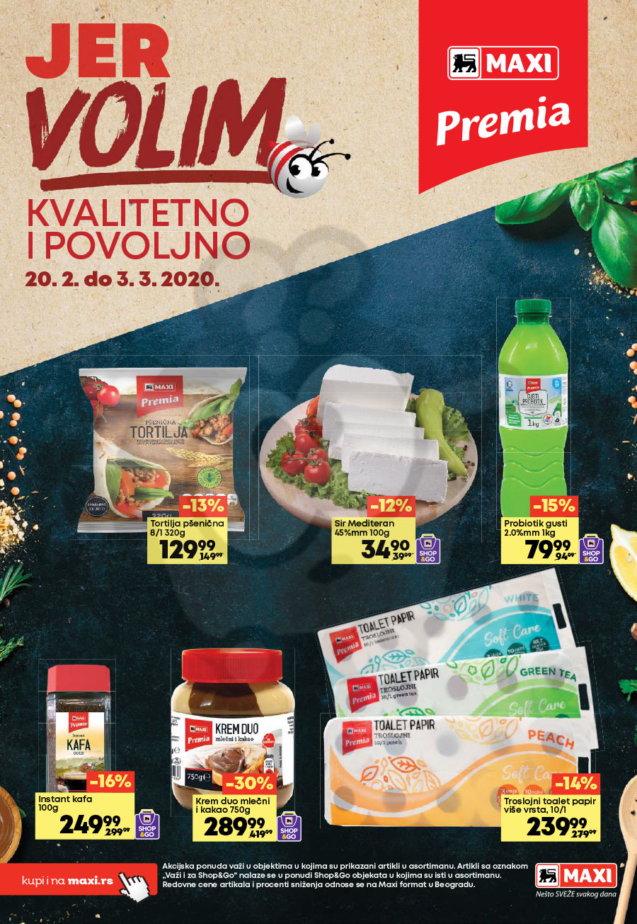 Maxi Katalog Akcija Premia Proizvodi 20.02. 03.03.2020. Kuda u Kupovinu