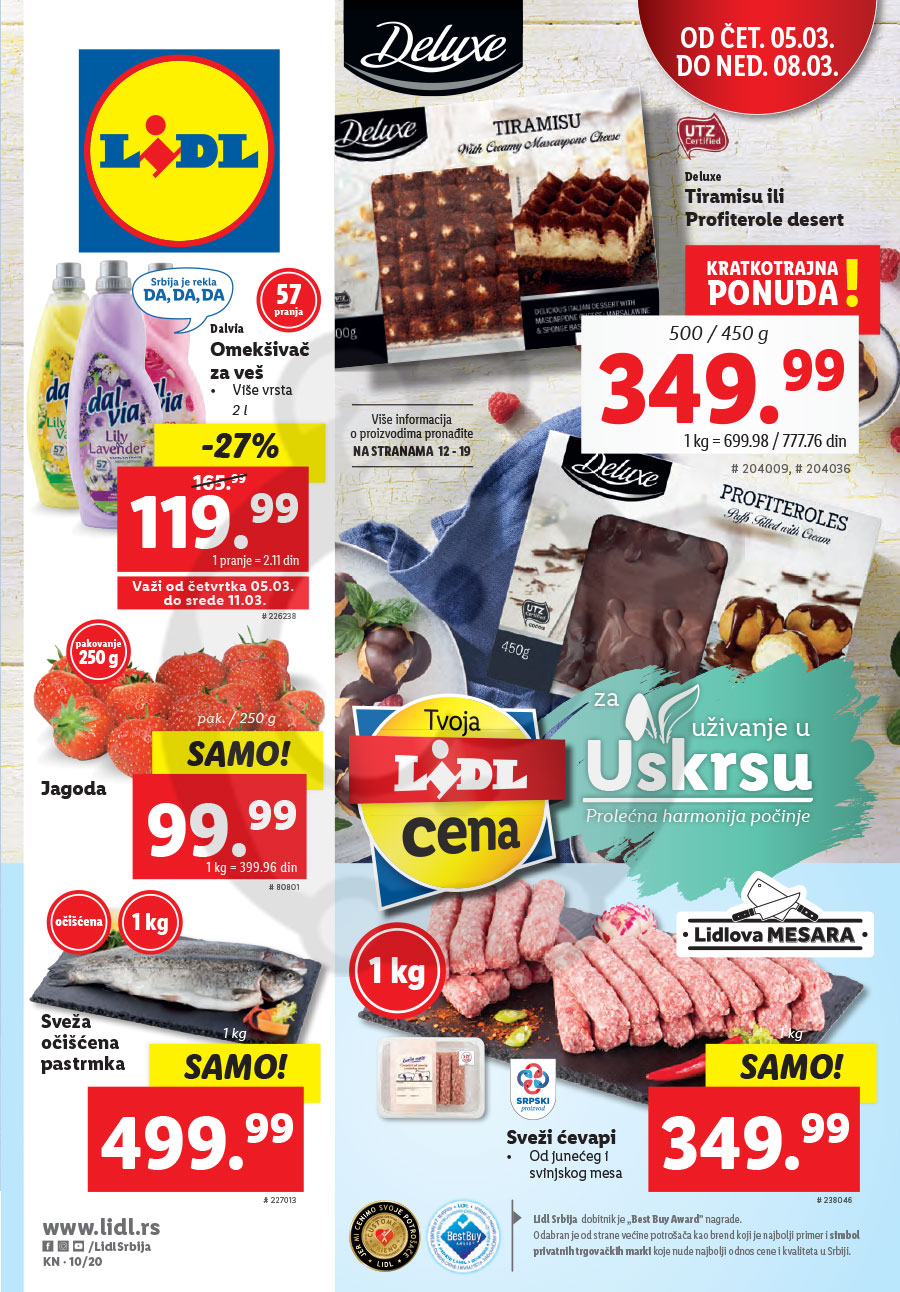 Lidl Srbija Katalog Akcija 05 03 11 03 2020 Kuda U Kupovinu