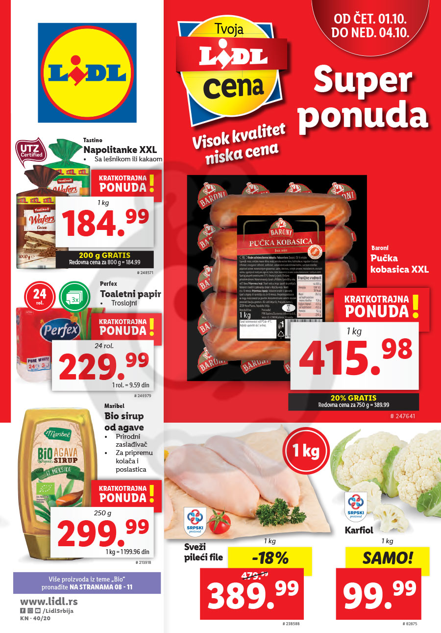 LIDL SRBIJA Katalog Akcija 01.10. 07.10.2020. Kuda u Kupovinu