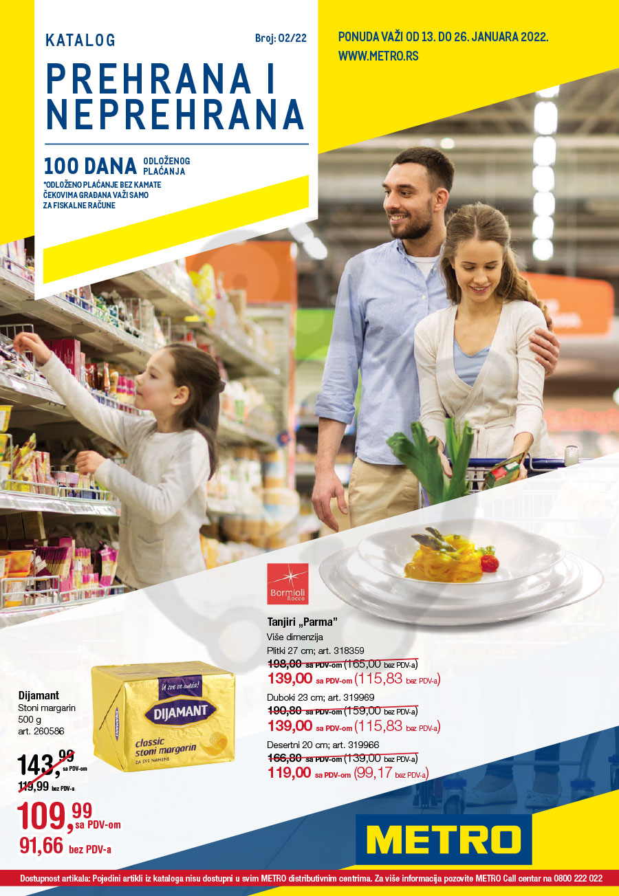 Metro Katalog Akcija Hrana i Neprehrana 13.01. 26.01.2022. Kuda u