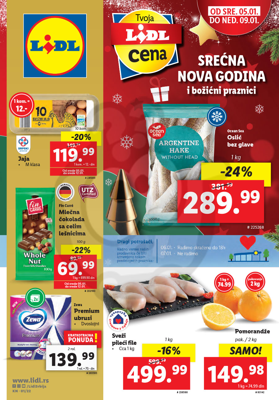LIDL SRBIJA Katalog Akcija 05.01. 12.01.2022. Kuda u Kupovinu