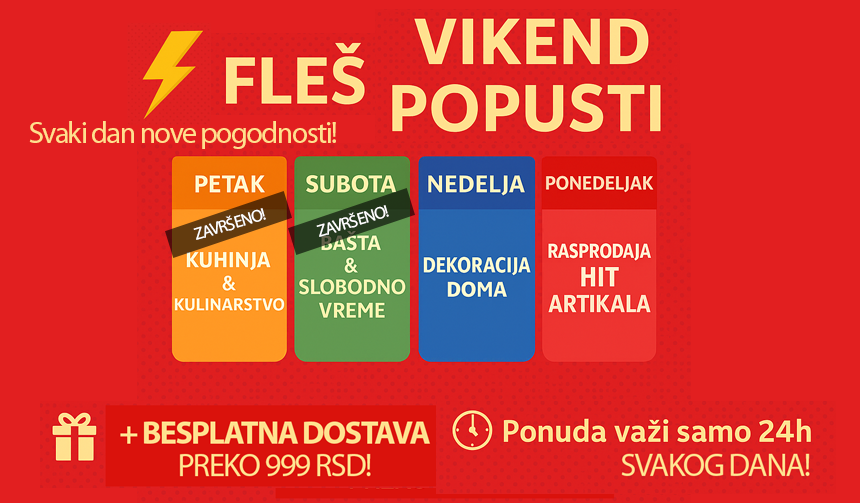Fleš Vikend Popusti - Nedelja