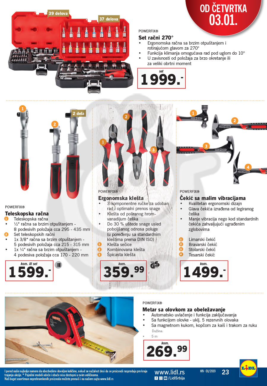 LIDL SRBIJA Katalog Akcija 03.01. - 09.01.2019. | Kuda u Kupovinu