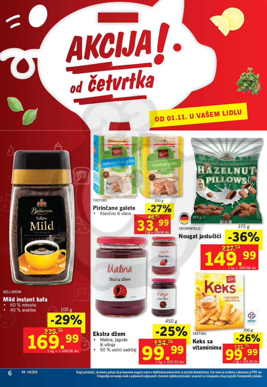 LIDL SRBIJA Katalog Akcija 01.11. - 07.11.2018. | Kuda u Kupovinu