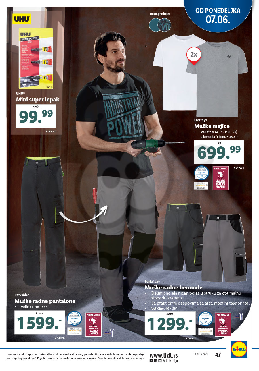 Pantalon clearance chantier lidl