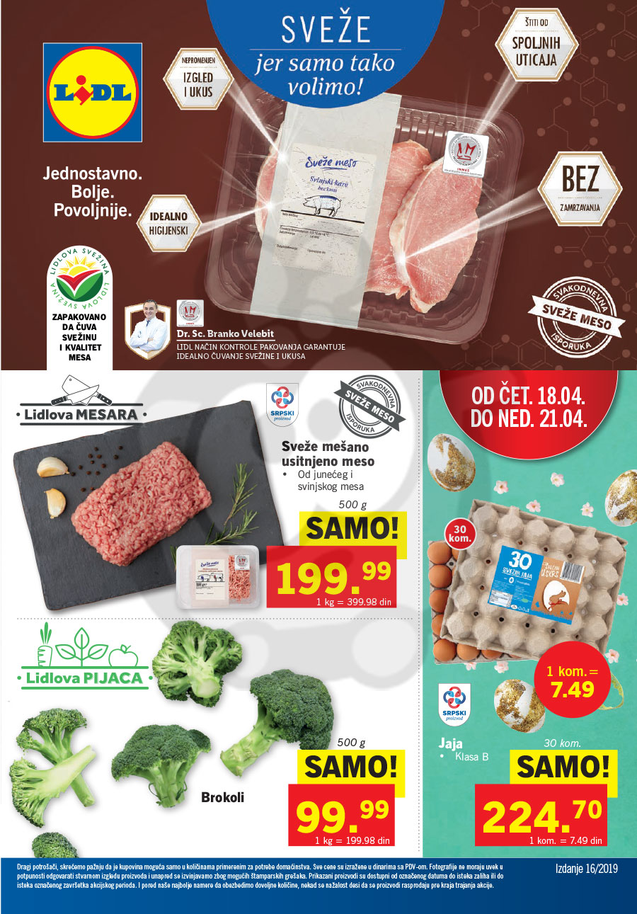 LIDL SRBIJA Katalog Akcija 18.04. - 24.04.2019. | Kuda u Kupovinu
