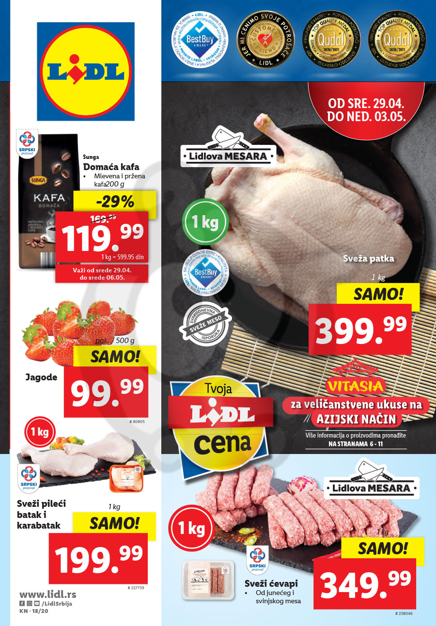 LIDL SRBIJA Katalog Akcija 29.04. 06.05.2020. Kuda u Kupovinu