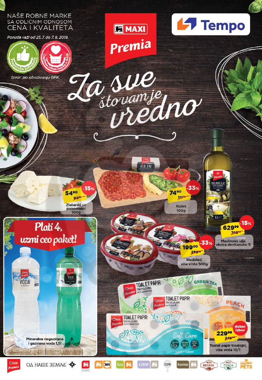 Maxi Katalog Akcija Premia Proizvodi 25.07. 07.08.2019. Kuda u Kupovinu