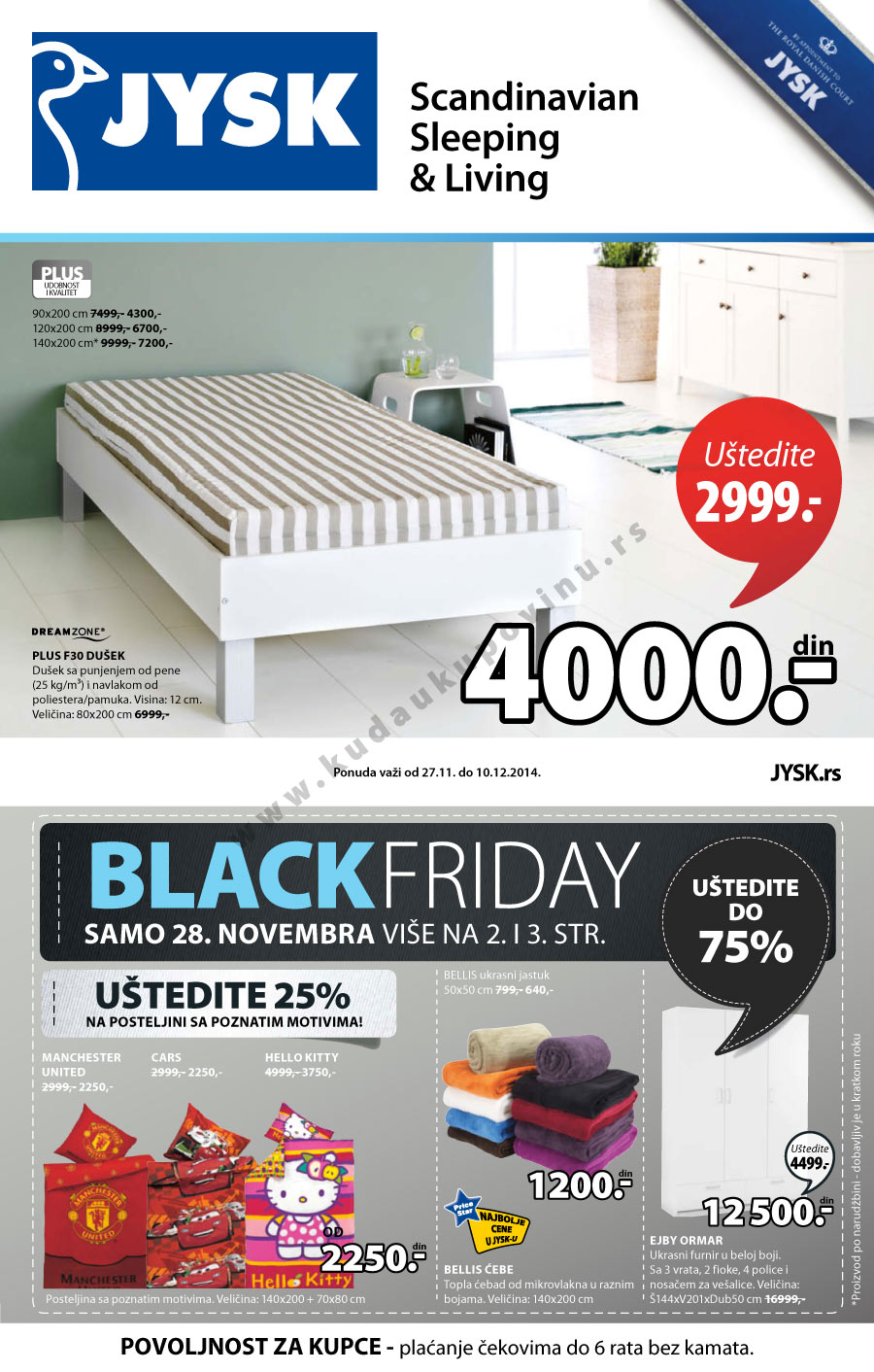 JYSK Katalog Akcija 27.11. 10.12.2014. Kuda u Kupovinu
