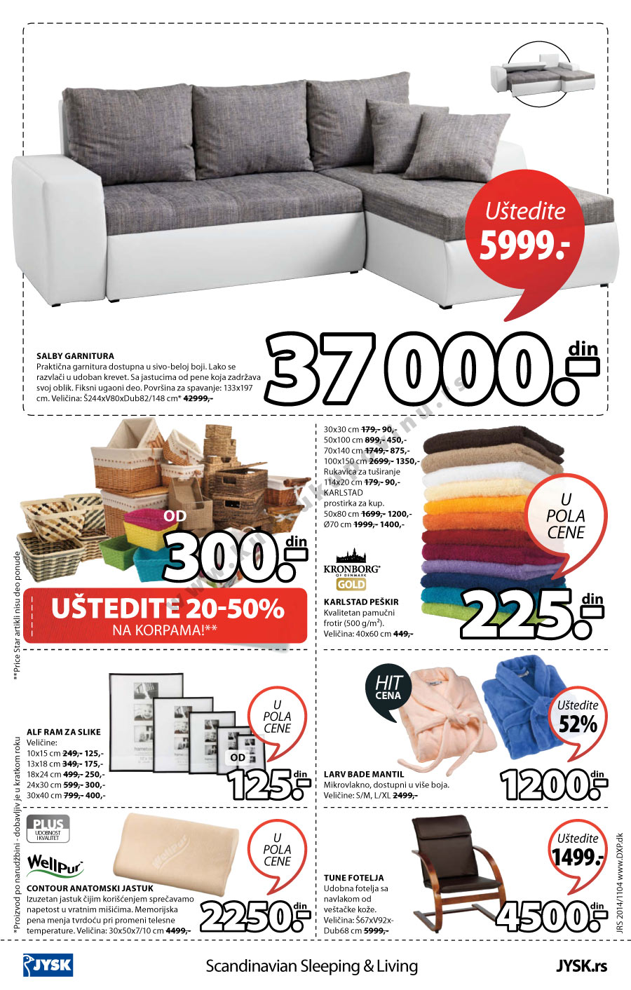 JYSK Katalog Akcija 27.11. 10.12.2014. Kuda u Kupovinu