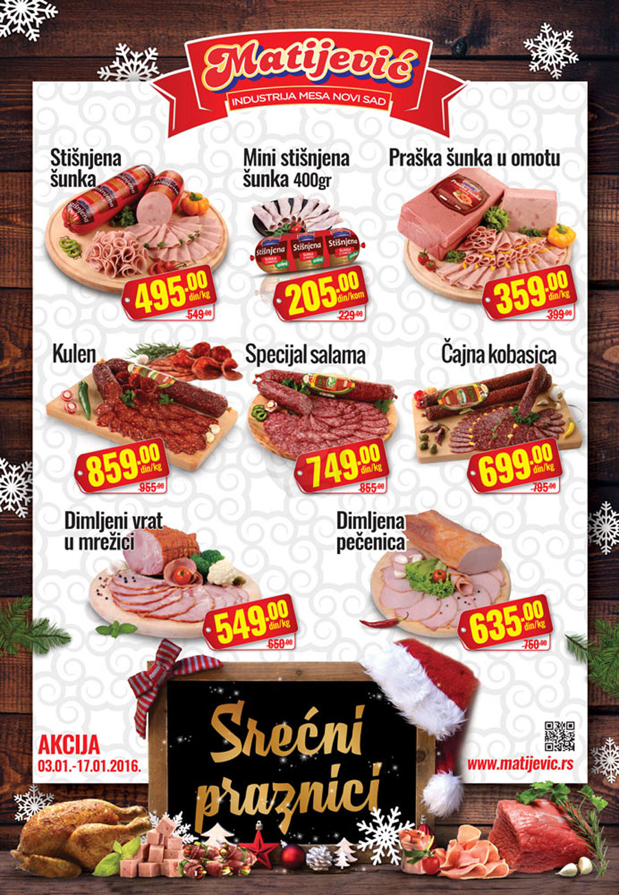 Proizvodi na akciji su obeleženi datumom trajanja - Redovne cene su podložne promenama