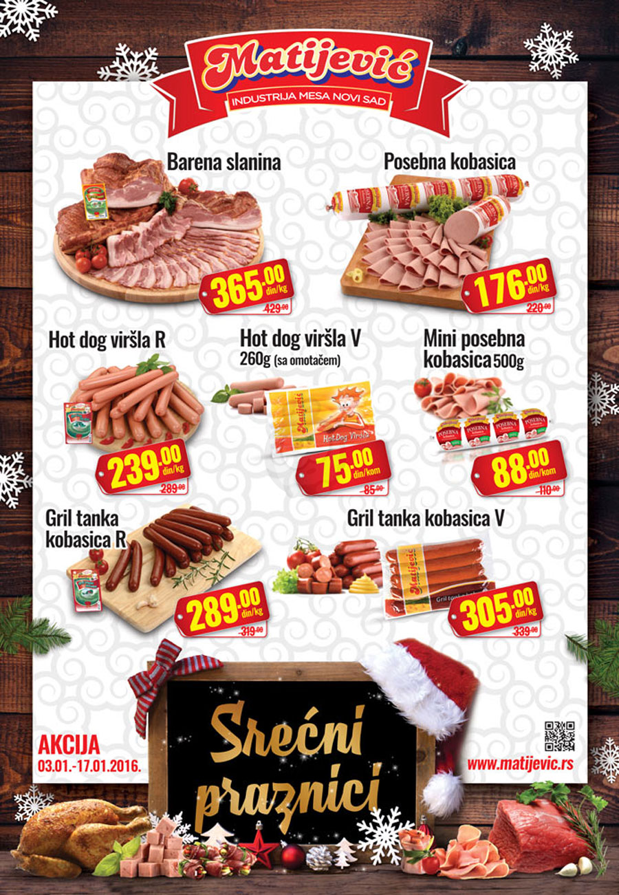 Proizvodi na akciji su obeleženi datumom trajanja - Redovne cene su podložne promenama