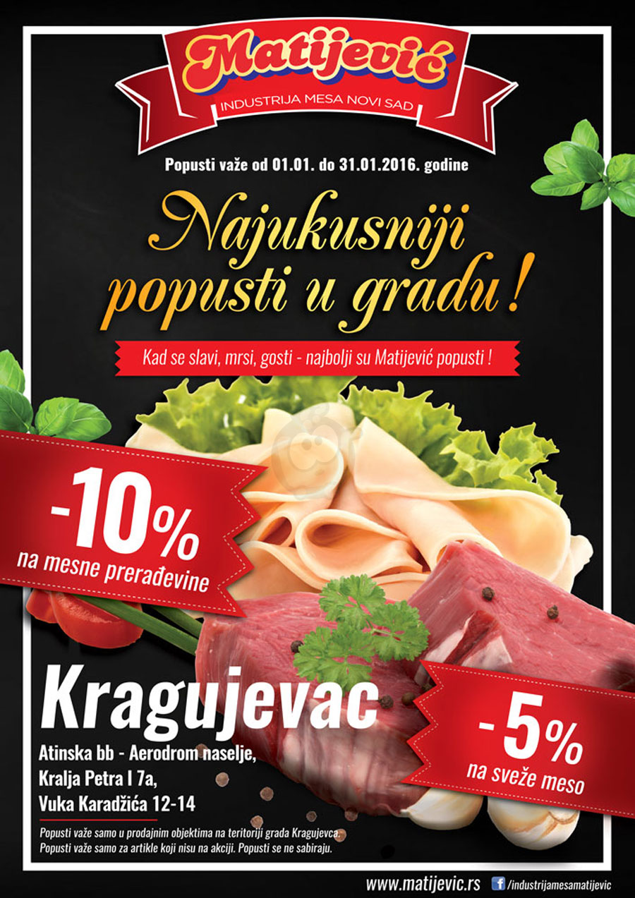 Proizvodi na akciji su obeleženi datumom trajanja - Redovne cene su podložne promenama