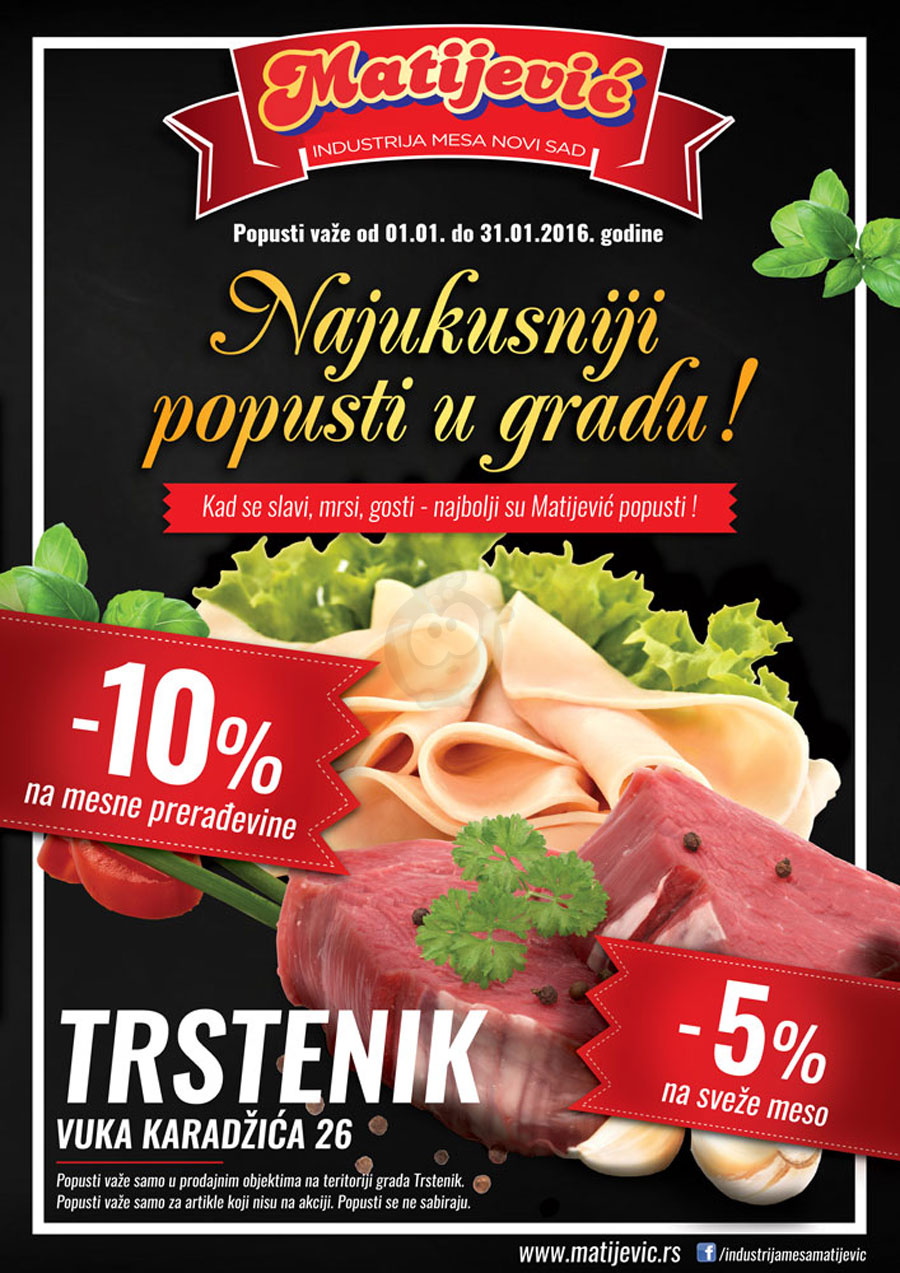 Proizvodi na akciji su obeleženi datumom trajanja - Redovne cene su podložne promenama
