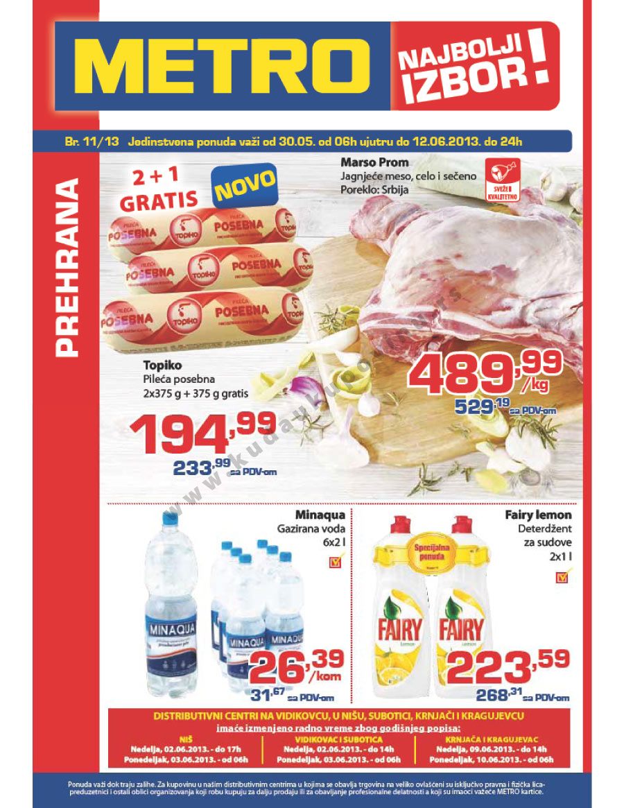 Metro Katalog Akcija Hrana 30.05. 12.06.2013. Kuda u Kupovinu