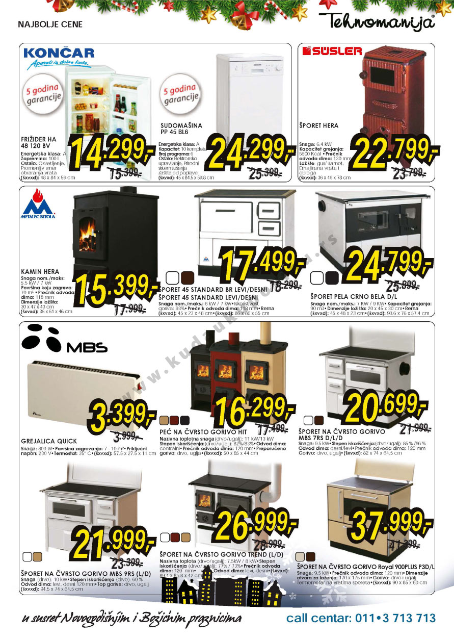 Tehnomanija Katalog Akcija Bela Tehnika 01.12. - 31.12.2013. | Kuda u ...