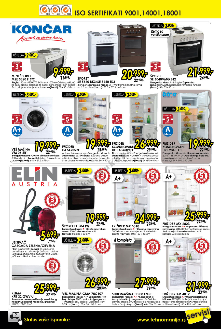 Tehnomanija Katalog Akcija Bela Tehnika 01.08. - 31.08.2014. | Kuda u ...