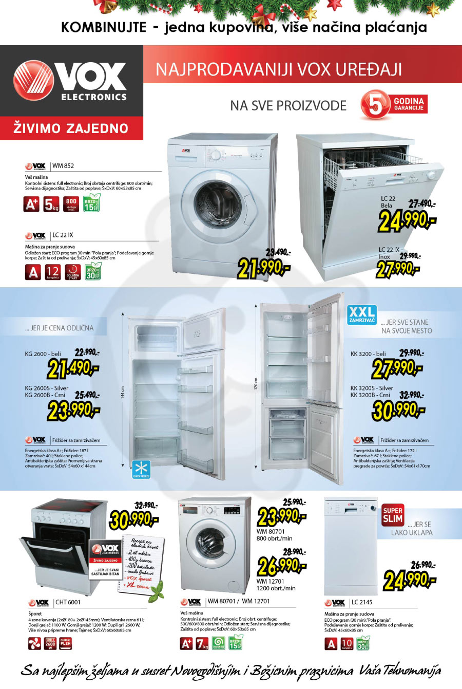 Tehnomanija Katalog Akcija Bela Tehnika 01.01. - 31.01.2015. | Kuda u ...