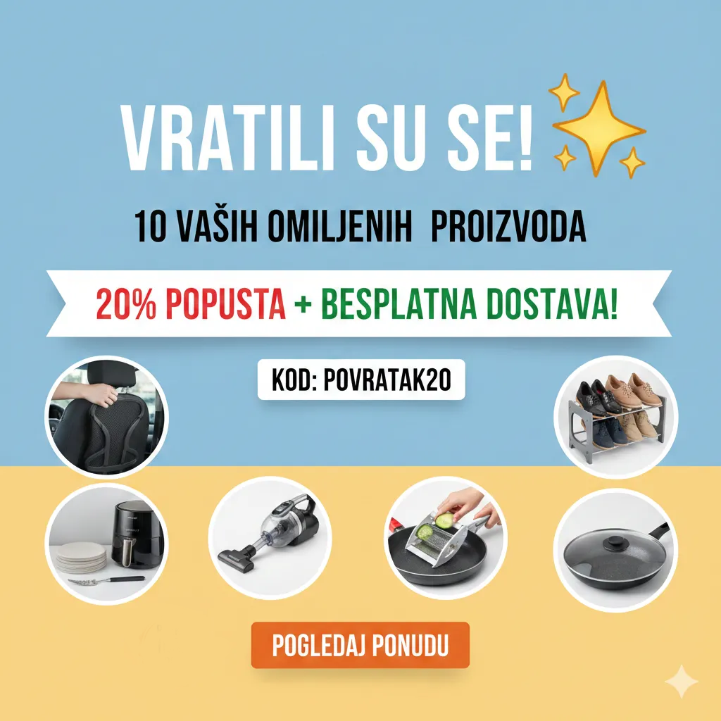 20% POPUSTA - POVRATAK20