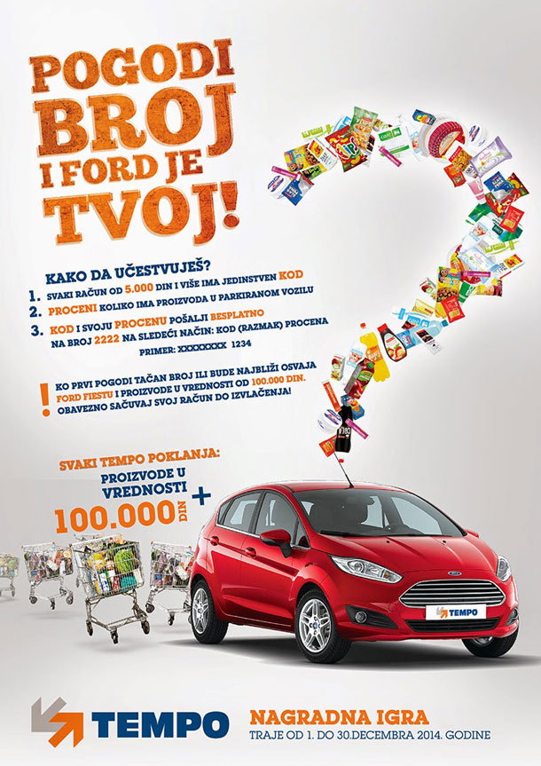 TEMPO nagradna igra - Pogodi broj i Ford je tvoj!