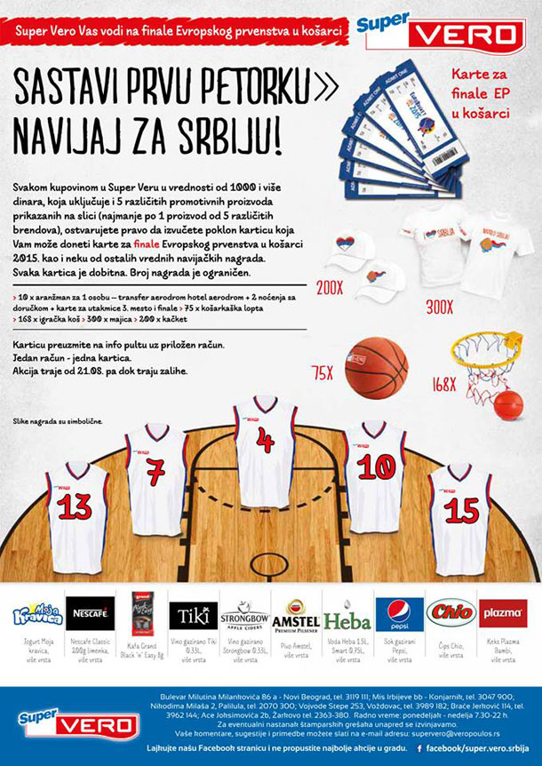 Super Vero Vas vodi na finale Evropskog prvenstva u košarci!