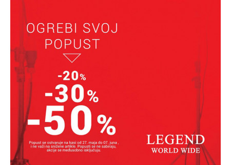 Akcija OGREBI SVOJ POPUST u prodavnici Legend