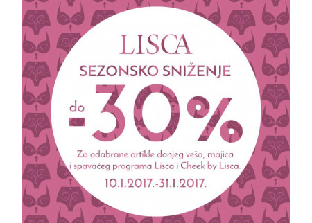 Sniženje do -30 % u Lisci!