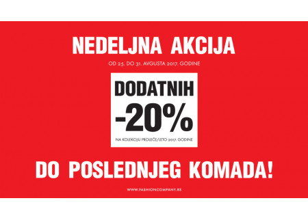Nedeljna akcija  DO POSLEDNJEG KOMADA
