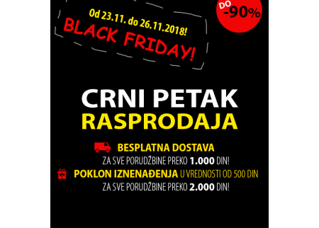 Black Friday rasprodaja - najveći popusti u godini su tu!