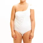 Jednodelni ženski kupaći kostim - PLUS SIZE - FEMME WHITE