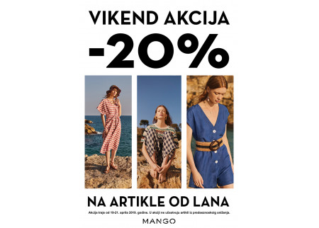 MANGO Vikend akcija -20% na lanenu kolekciju 