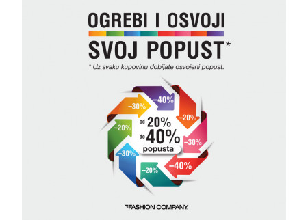 OGREBI & OSVOJI POPUST u Fashion Company radnjama