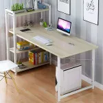 Funkcionalan radni sto sa 4 police za lične stvari u beloj boji