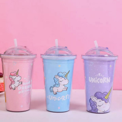 Unicorn cup - Čaša za piće sa slamkom