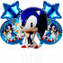 Sonic Party set - 5 balona za tematsku dečiju zabavu